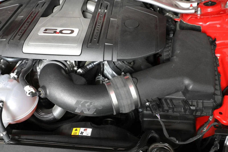 K&N 18-19 Ford Mustang GT V8-5.0L 57 Series FIPK Performance Intake Kit - Back View
