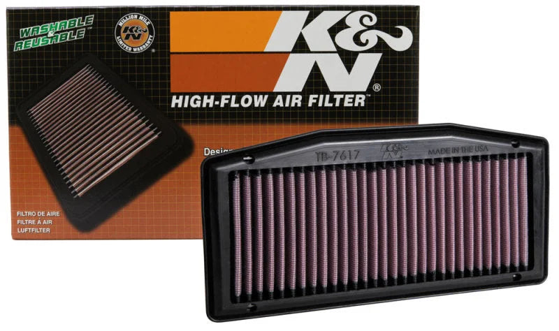 K&N 18-19 Triumph Street Triple 765cc Replacement Drop In Air Filter - Installation View