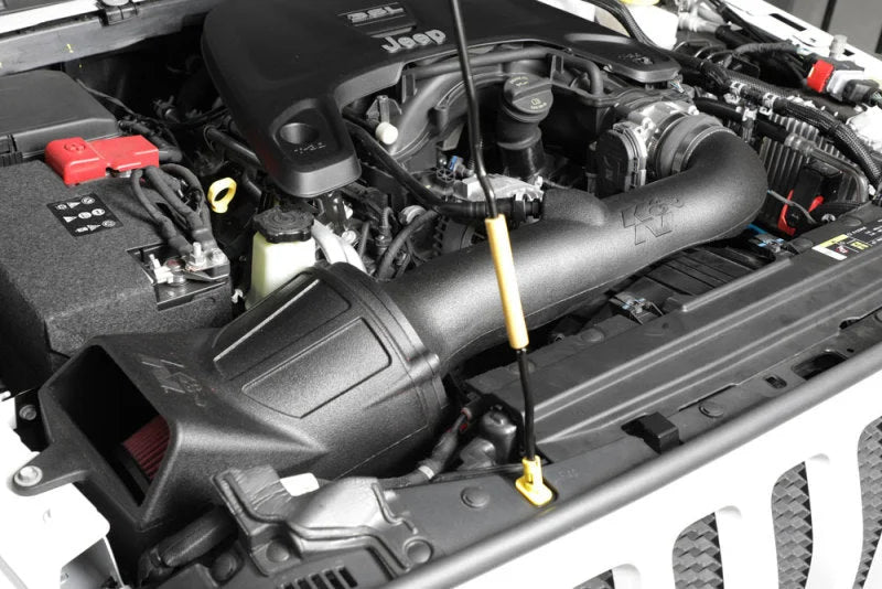 K&N 18-20 Jeep Grand Cherokee 3.6L V6 Performance Intake Kit - Side View