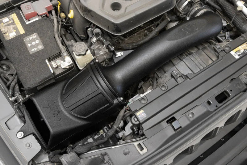 K&N 18-20 Jeep Wrangler JL 2.0L AirCharger Performance Intake - Side View