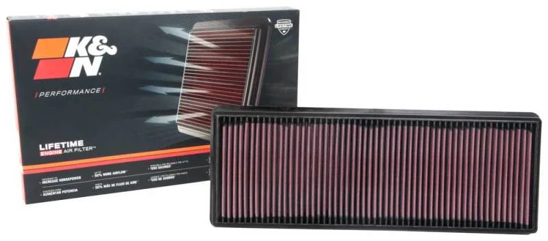 K&N 18-21 Chevrolet Express 2500 4.3L V6 Replacement Air Filter - Back View