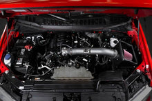 Load image into Gallery viewer, K&amp;N 18-24 Ford F150 3.3L V6 Performance Air Intake System w/ Red Air Filter - Back View