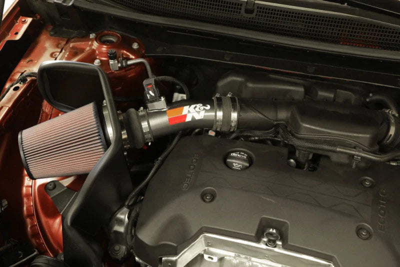 K&N 19-20 Chevy Blazer I4-2.5L Performance Air Intake Kit - Back View