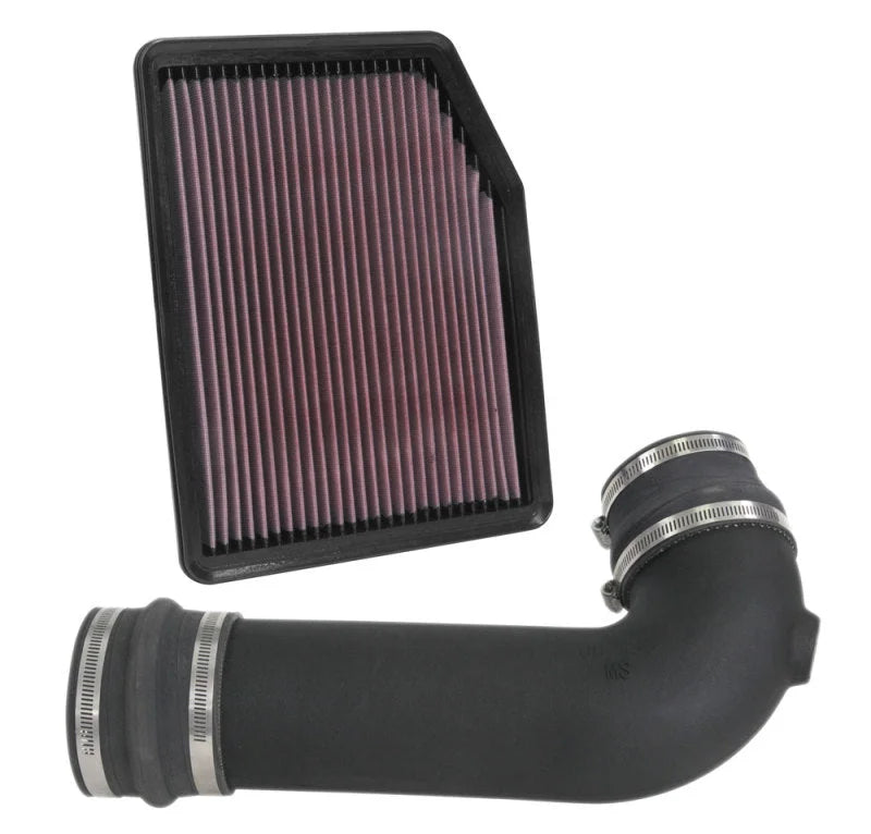 K&N 19-20 GM 1500 V8-5.3L/6.2L 57 Series FIPK Performance Intake Kit - Back View