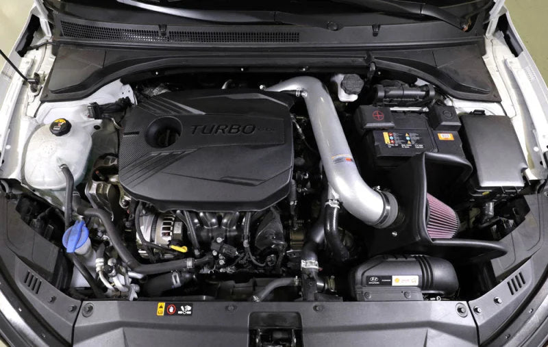 K&N 19-20 Hyundai Veloster R L4-1.6L F/I Typhoon Performance Air Intake System - Back View
