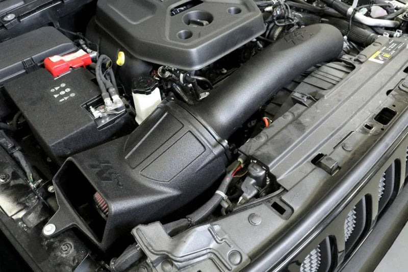 K&N 19-20 Jeep Wrangler JL 2.0L L4 F/I Turbo Performance Intake Kit - Side View