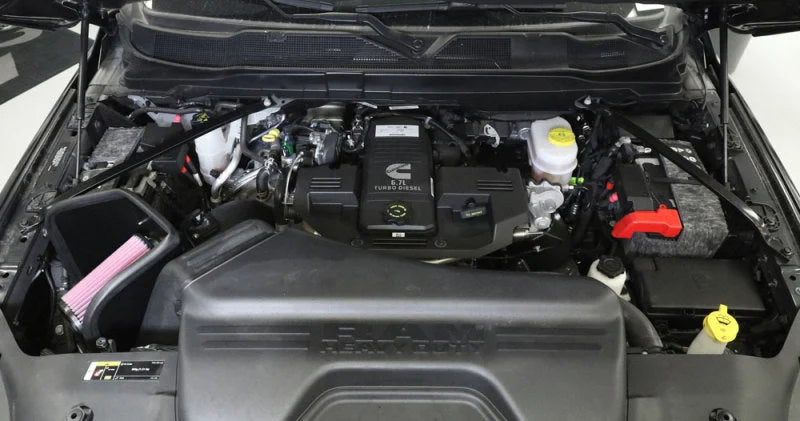 K&N 19-20 Ram 2500/3500 L6-6.7L Diesel AirCharger Performance Intake - Side View