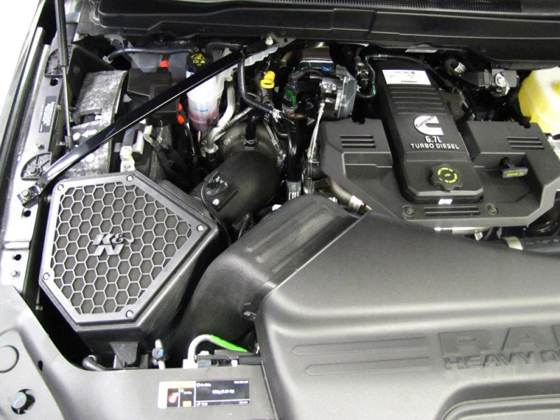 K&N 19-21 Ram 2500/3500 6.7L L6 DSL AirCharger Performance Intake System - Side View