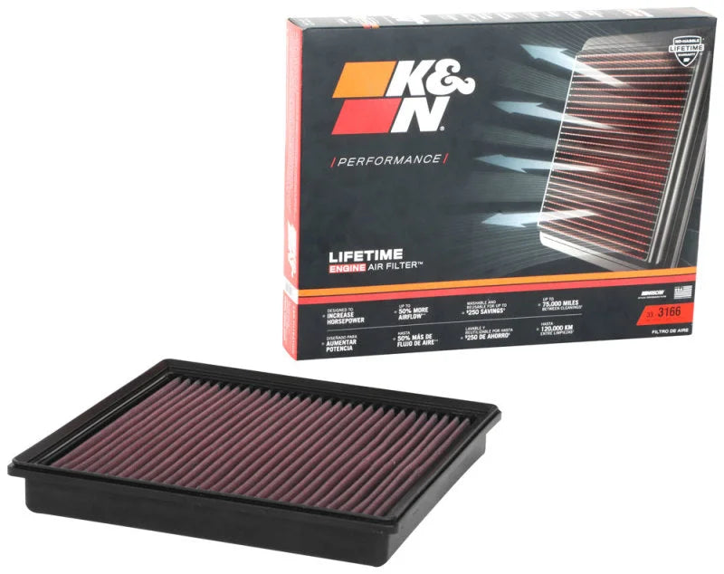 K&N 19-21 Toyota Hiace L4-2.8L F/I Drop In Air Filter - Back View