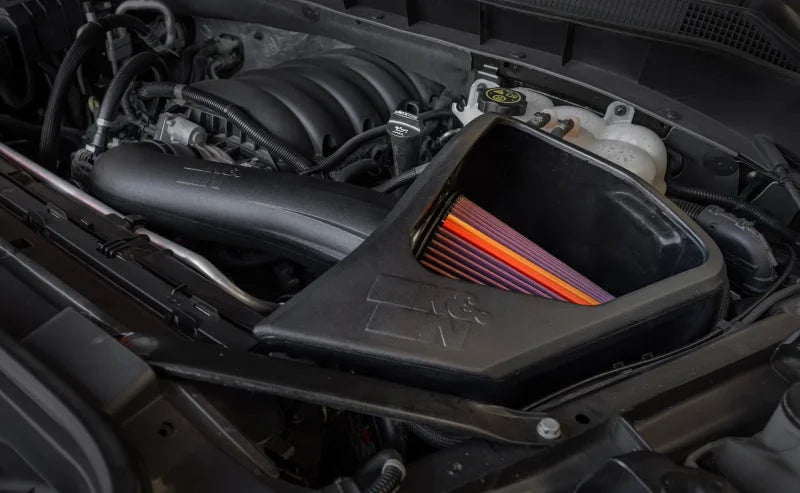 K&N 19-24 Chevy Silverado (5.3L/6.2L V8) NextGen Cold Air Intake - Back View