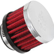 Load image into Gallery viewer, K&amp;N 1in Flange ID x 2in OD x 1.5 inch H Rubber Base Crankcase Vent Filter - Side View