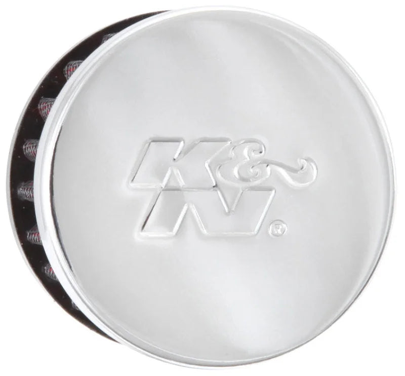 K&N 1in Flange ID x 2in OD x 1.5 inch H Rubber Base Crankcase Vent Filter - Installation View
