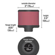 Load image into Gallery viewer, K&amp;N 1in Flange ID x 3in OD x 2.5in Height Clamp On Crankcase Vent Filter - Back View