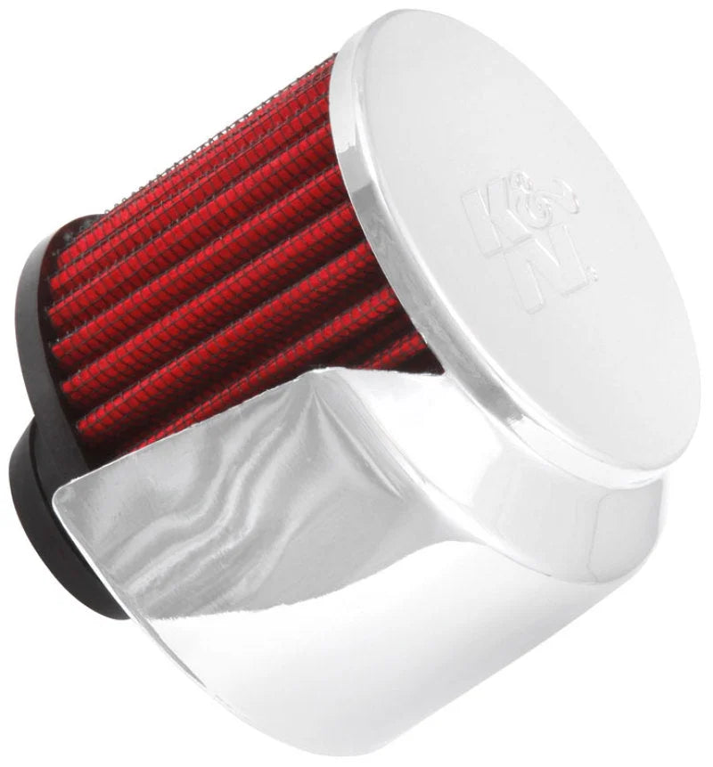 K&N 1in Flange L x 3in OD x 2.5in Height Clamp On Crankcase Vent Filter - Main Product View