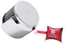 Load image into Gallery viewer, K&amp;N 1in Flange L x 3in OD x 2.5in Height Clamp On Crankcase Vent Filter - Side View
