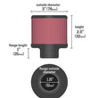 Load image into Gallery viewer, K&amp;N 1in Flange L x 3in OD x 2.5in Height Clamp On Crankcase Vent Filter - Back View