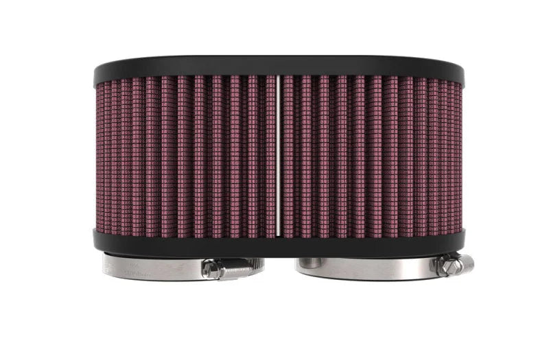 K&N 2-1/8in DUAL FLG 6-1/4 X 4inOD 3inH Universal Clamp-On Air Filter - Installation View