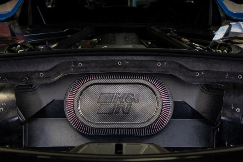 K&N 20-21 Chevrolet Corvette Stingray 6.2L V8 F/I AirCharger Performance Intake System - Side View