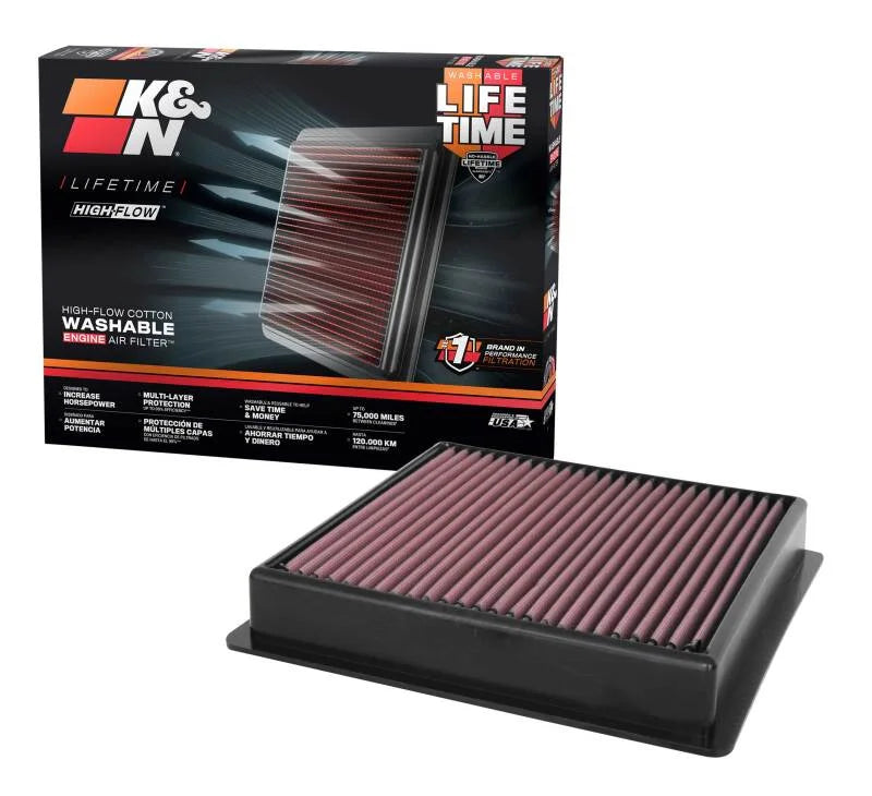 K&N 20-21 Ford F250/F350 Super Duty 6.2/6.7/7.3L V8 Replacement Air Filter - Installation View