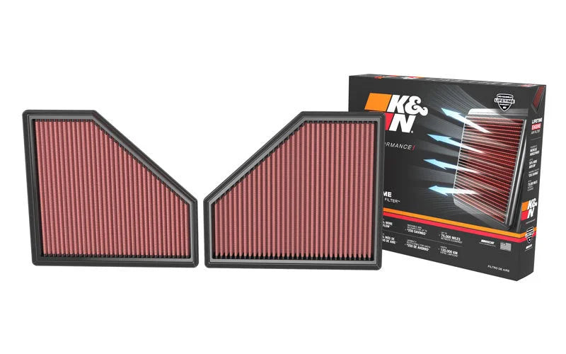 K&N 20-22 BMW M3 L6 3.0L F/I Replacement Air Filter - Back View