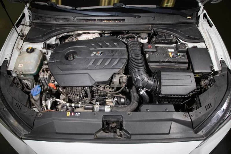 K&N 20-22 Hyundai Veloster N 2.0L L4 Aluminum Charge Pipe Kit - Gunmetal Gray - Back View