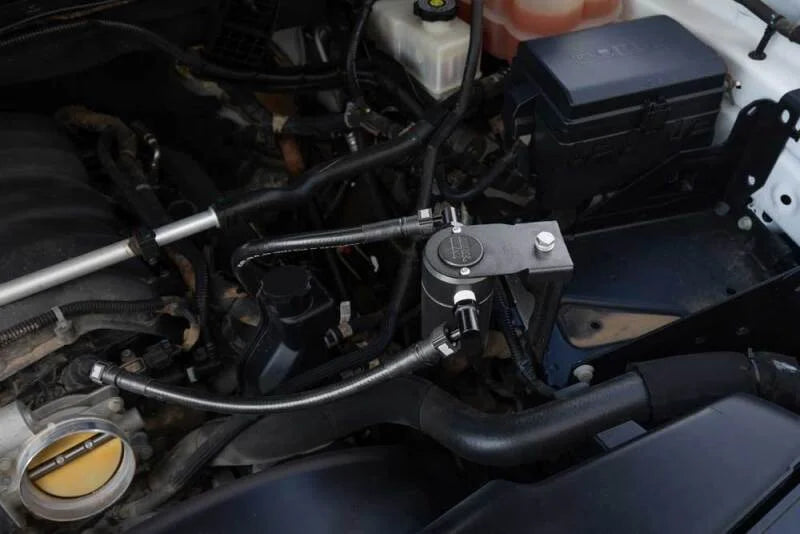 K&N 20-23 GM 2500/3500 6.6L Oil Separator Catch Can - Back View