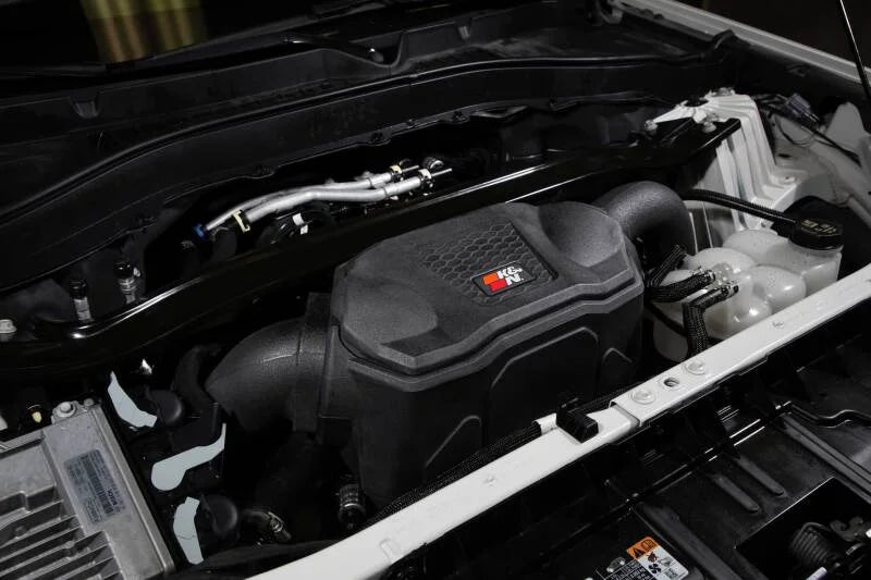 K&N 20-24 Ford Explorer 3.0L V6 / 20-24 Lincoln Aviator 3.0L V6 Performance Air Intake System - Back View