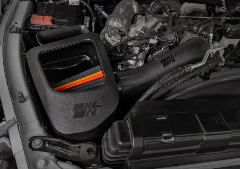 K&N 20-26 GM Heavy Duty 6.6L Diesel NextGen Dry Flow Cold Air Intake - Side View