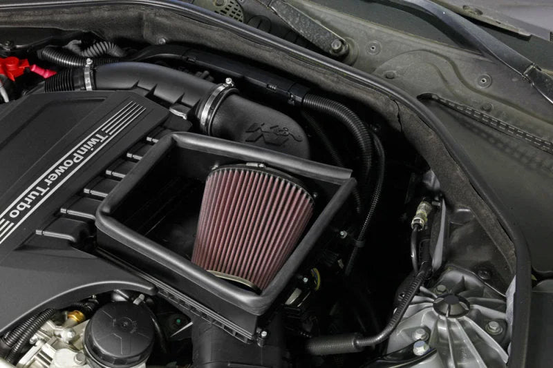 K&N 2011-2016 BMW 535i L6-3.0L F/I AirCharger Performance Intake - Side View