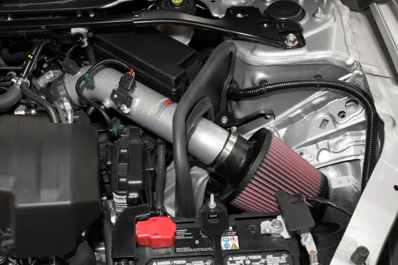 K&N 2013-14 Honda Accord 2.4L L4 69 Series Typhoon Air Intake System - Silver Cold Air Intake Kit - Side View