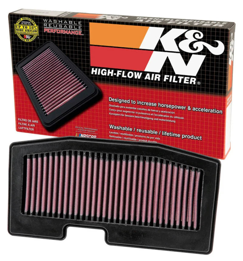 K&N 2013 Triumph Street Triple 675 Replacement Air Filter - Back View
