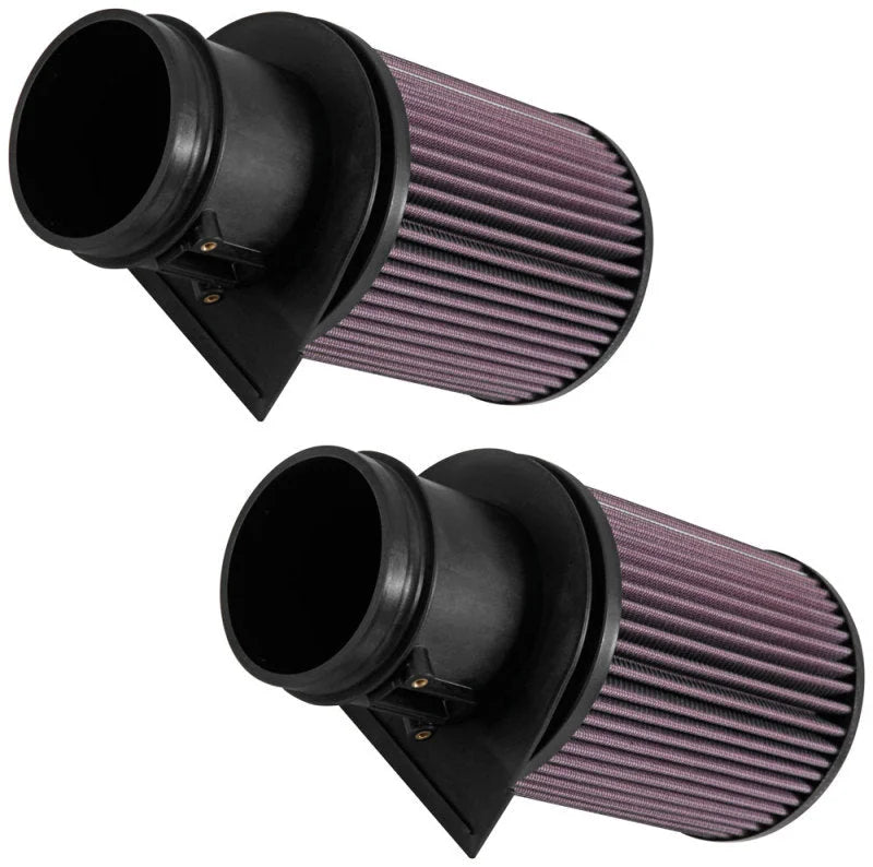 K&N 2014-2015 Audi R8 V10-5.2L F/I Drop In Air Filter (2 Per Box) - Side View