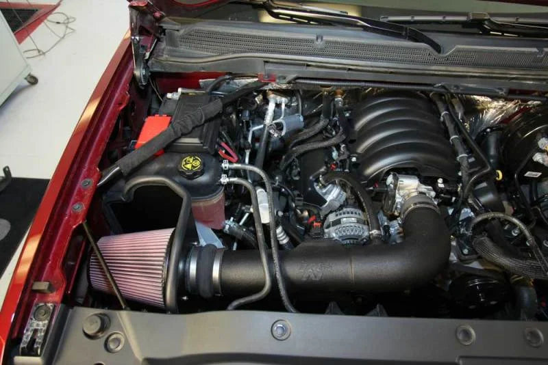 K&N 2014 CHEVROLET/GMC Silverado & Sierra V6 4.3L Performance Air Intake System - Back View
