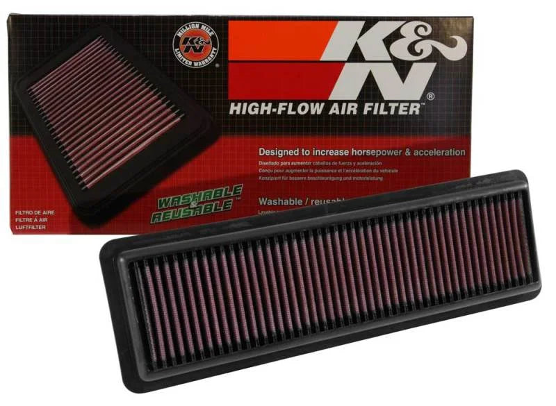 K&N 2014 Hyundai Grand i10 L4 1.2L Replacement Air Filter - Back View