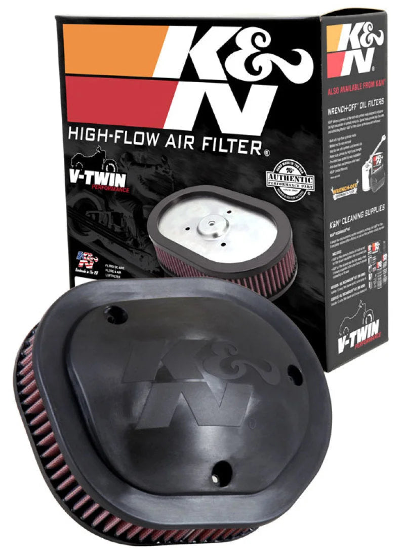 K&N 2014 Indian Chief Classic 111 CI Replacement Drop In Air Filter - Side View