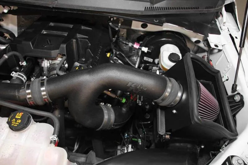K&N 2015 FORD F150 2.7L V6 Performance Intake Kit - Back View