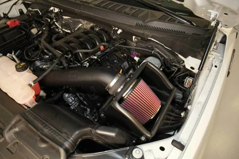 K&N 2015 Ford F-150 5.0L V8 Performance Intake Kit - Back View