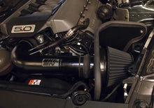 Load image into Gallery viewer, K&amp;N 2015 Ford Mustang GT 5.0L V8 Black Performance Intake Kit - Installation View