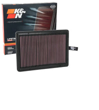 Load image into Gallery viewer, K&amp;N 2015 Hyundai Sonata Replacement Air Filter 2.4L - Back View