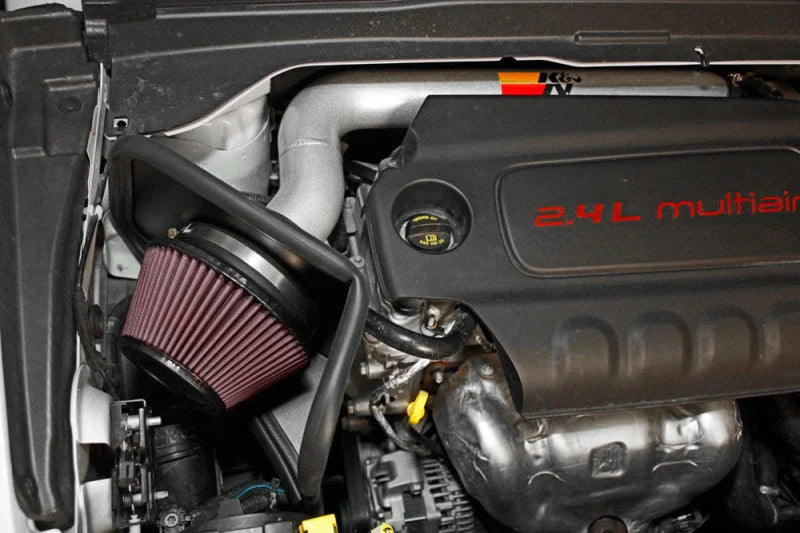 K&N 2015 Jeep Renegade L4-2.4L High Flow Performance Air Intake Kit - Side View