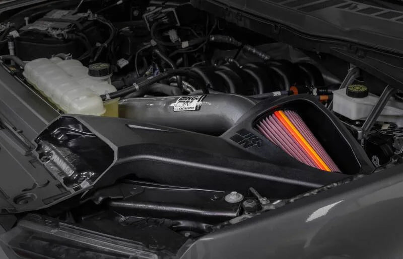 K&N 2016-2020 Ford F-150 V8 5.0L NextGen Aluminum Cold Air Intake - Back View