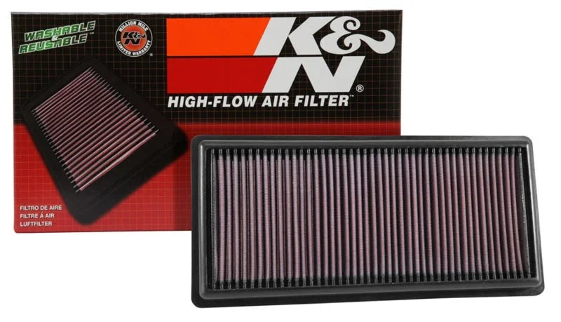 K&N 2016 Cadillac CT6 L4-2.0L F/I Replacement Drop In Air Filter - Installation View