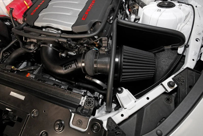 K&N 2016 Chevrolet Camaro SS V8 6.2L Performance Intake Kit - Side View