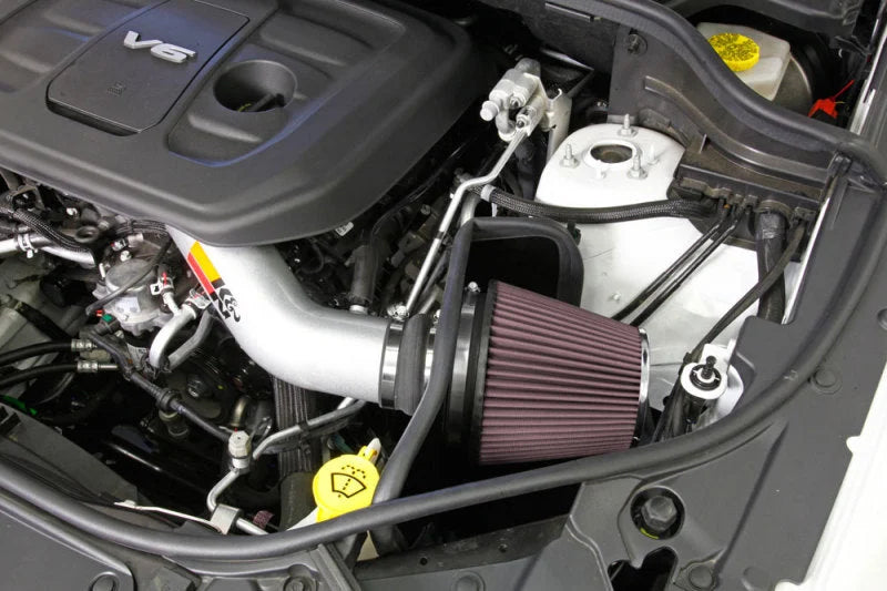 K&N 2016 Jeep Grand Cherokee V6-3.6L Performance Intake Kit - Back View
