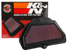 Load image into Gallery viewer, K&amp;N 2016 Kawasaki ZX1000 Ninja ZX-10R Replacement Air Filter - Installation View
