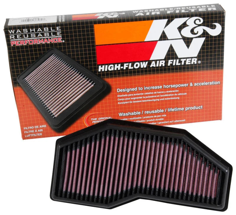 K&N 2016 Triumph Speed Triple 1050 Replacement Air Filter - Back View