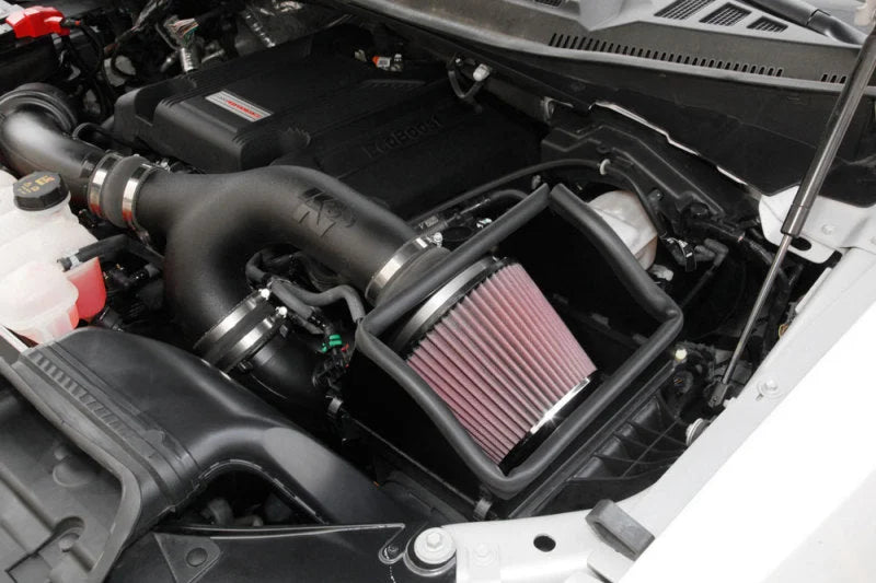 K&N 2017-2018 Ford F-150 Ecoboost 3.5L F/I AirCharger Performance Intake - Installation View