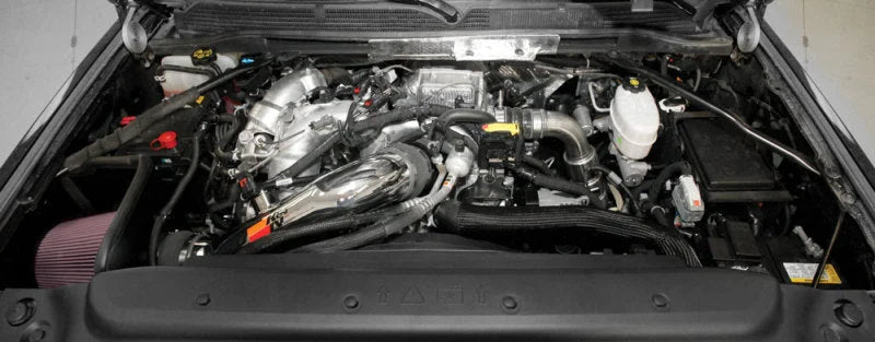K&N 2017 Chevy Silverado 2500/3500HD V8-6.6L DSL Performance Air Intake Kit - Side View