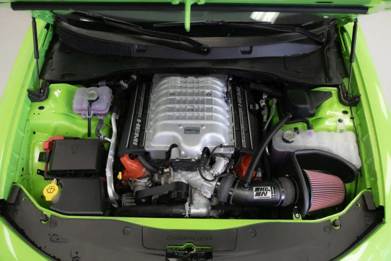 K&N 2017 Dodge Challenger Hellcat SC V8-6.2L F/l Typhoon Air Intake - Installation View