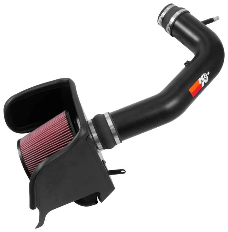 K&N 2017 Ford F250 V8-6.2L F/I Performance Air Intake Kit - Side View